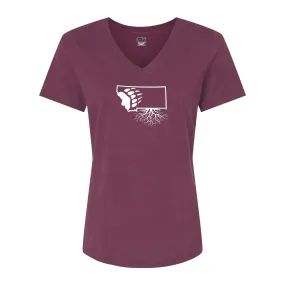 UM Griz Paw Women's V-Neck Tee
