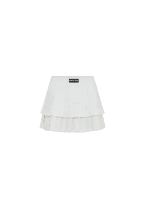 Upcycled Household Linen Pleated Skirt