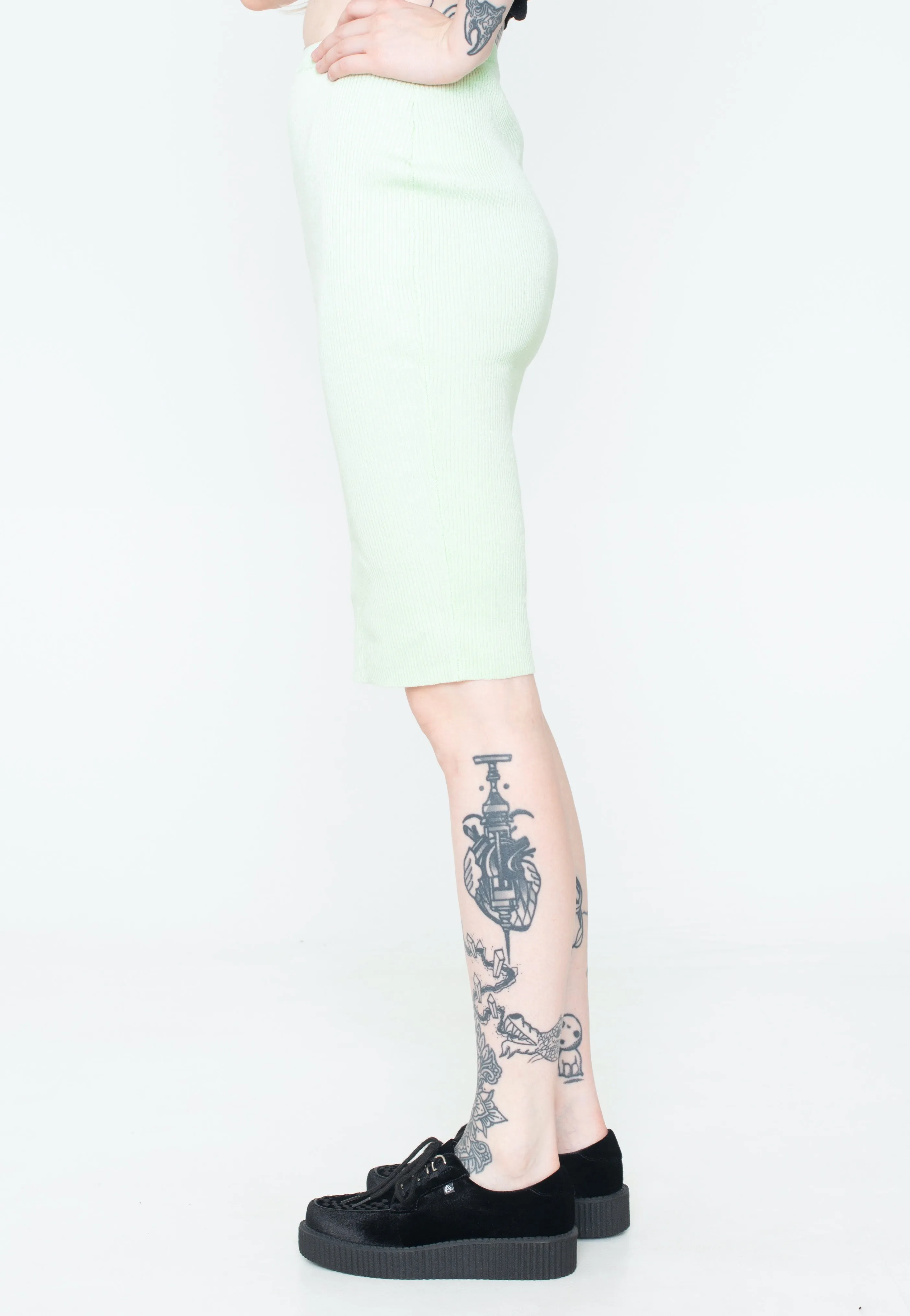 Urban Classics - Ladies Rib Knit Midi Lightmint - Skirt