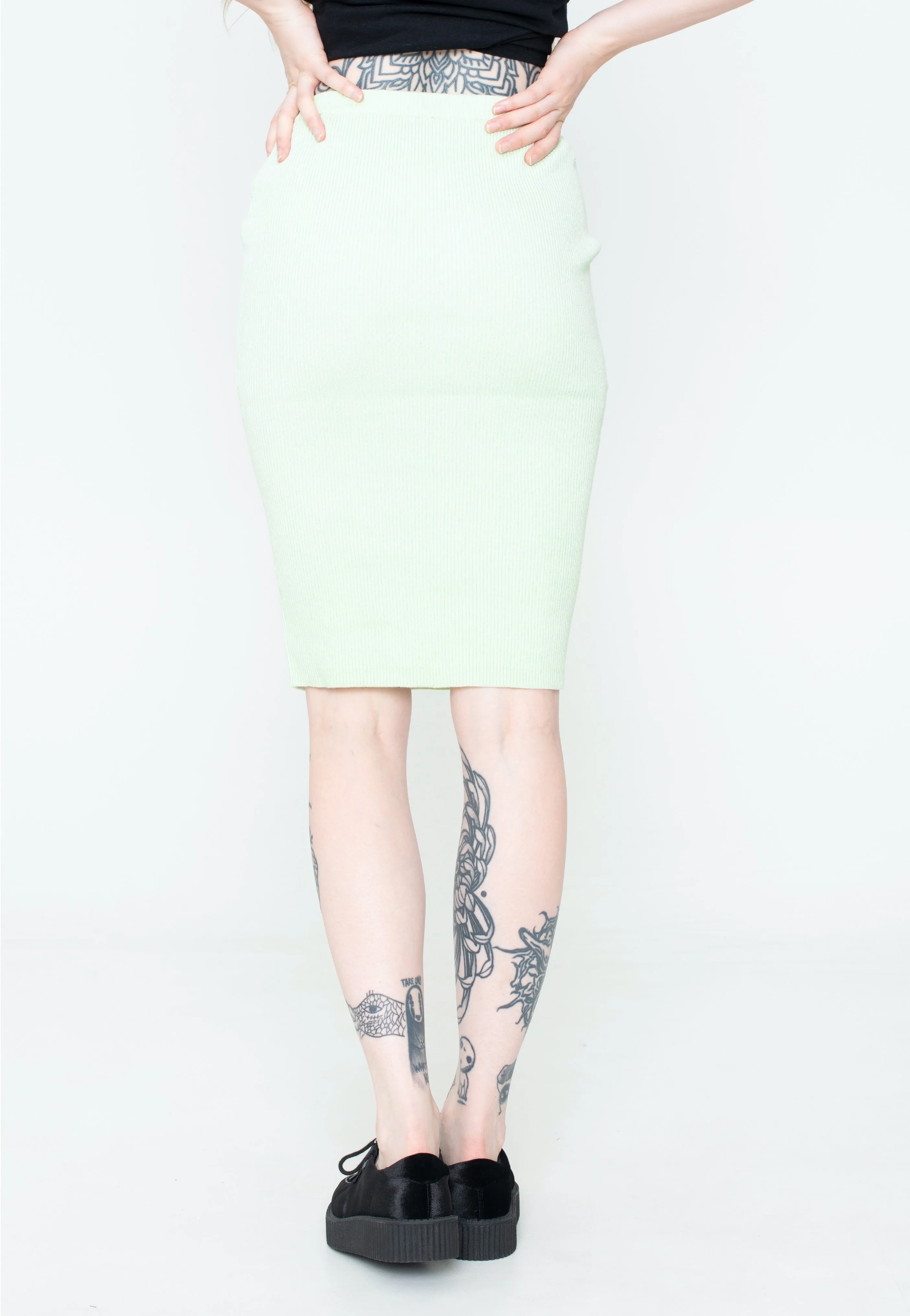 Urban Classics - Ladies Rib Knit Midi Lightmint - Skirt