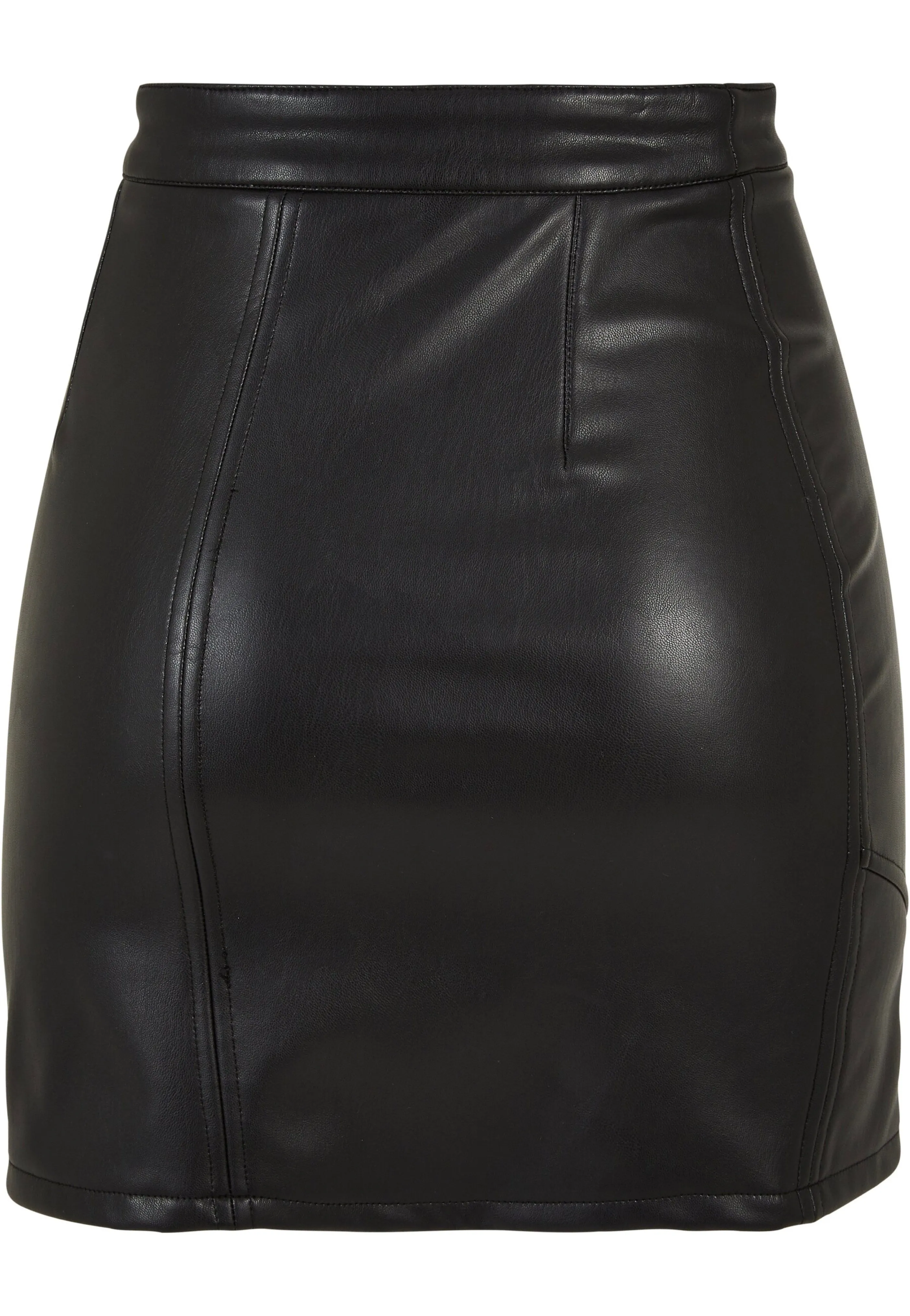 Urban Classics - Ladies Synthetic Leather Biker Black - Skirt