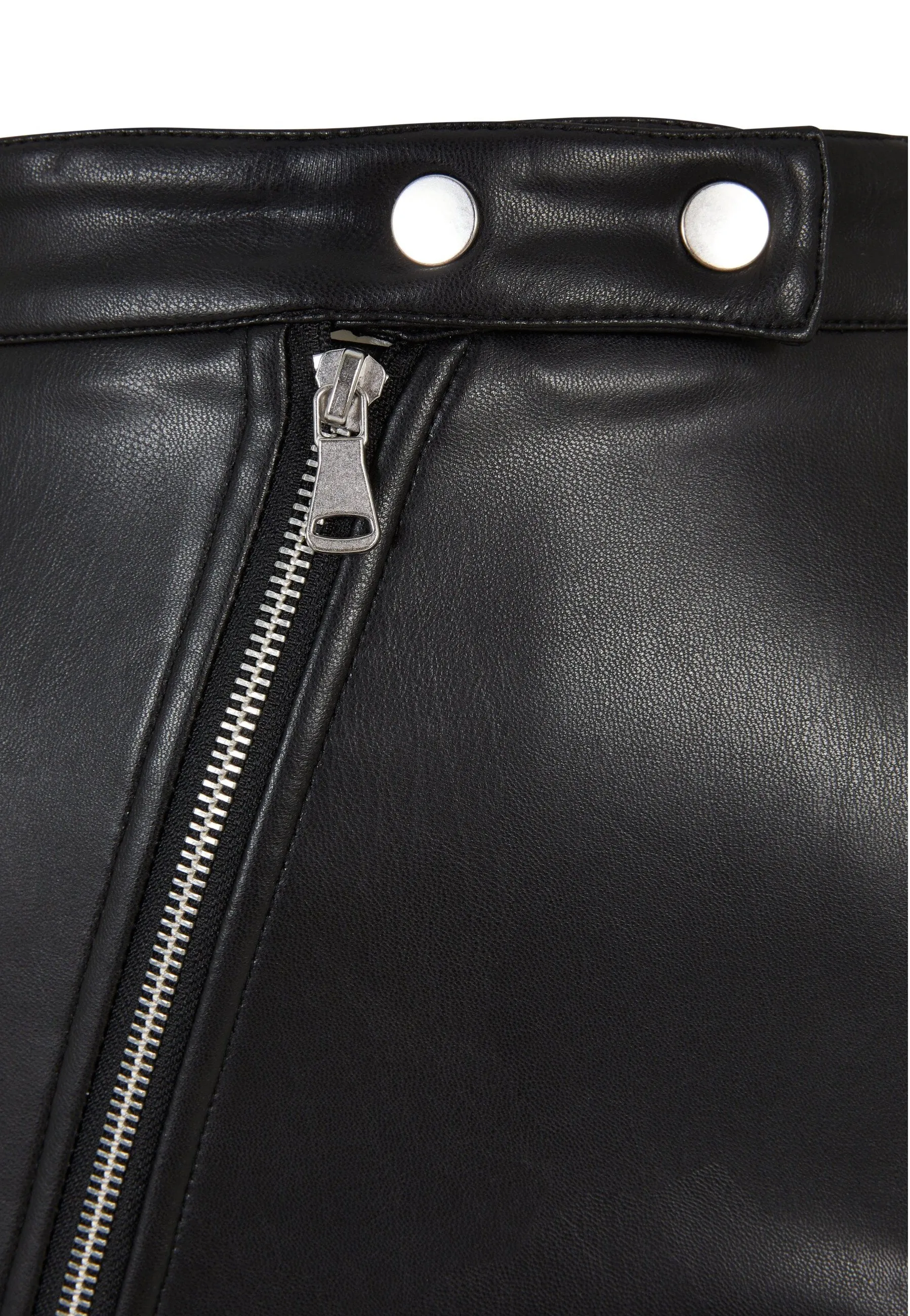 Urban Classics - Ladies Synthetic Leather Biker Black - Skirt