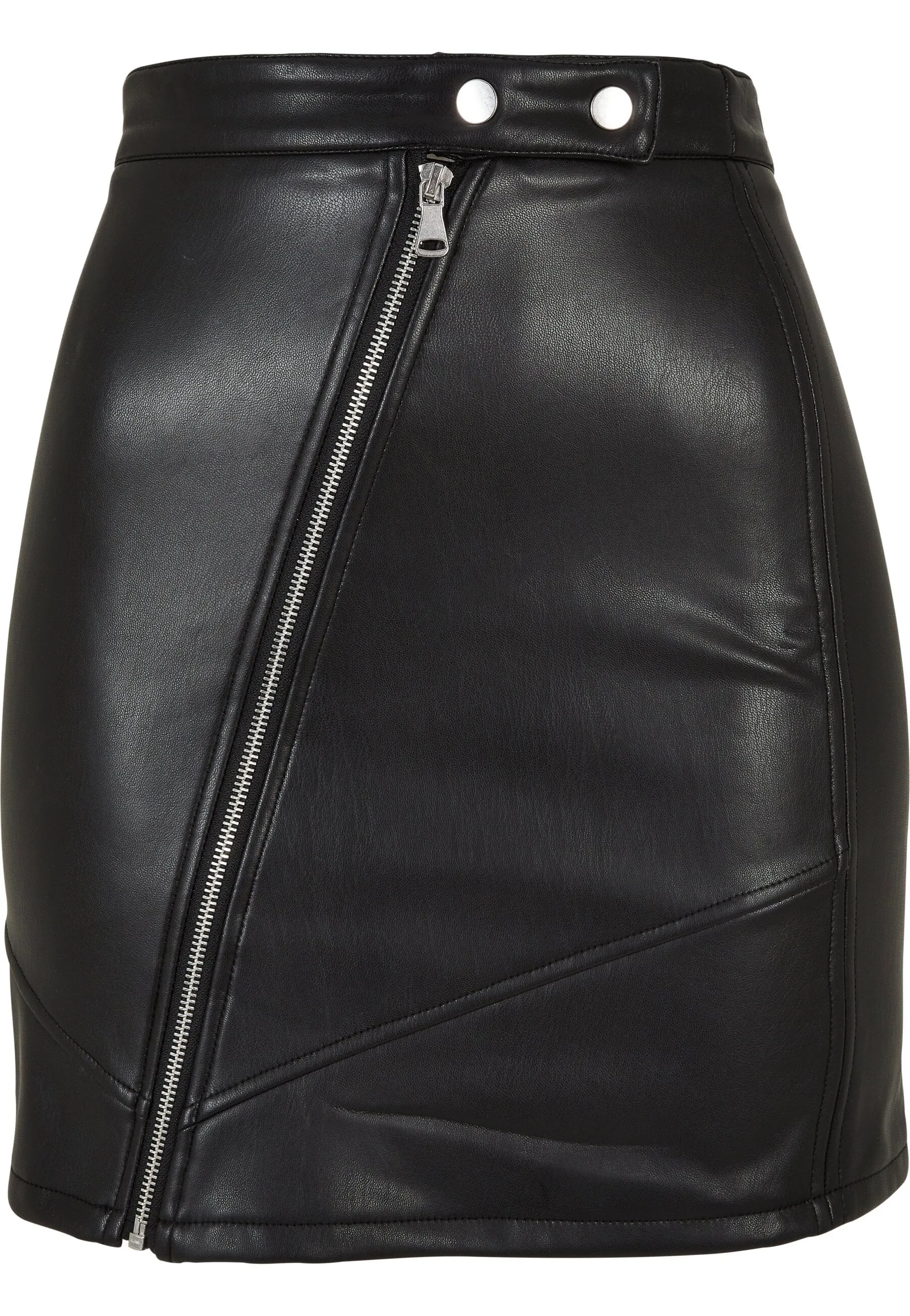 Urban Classics - Ladies Synthetic Leather Biker Black - Skirt