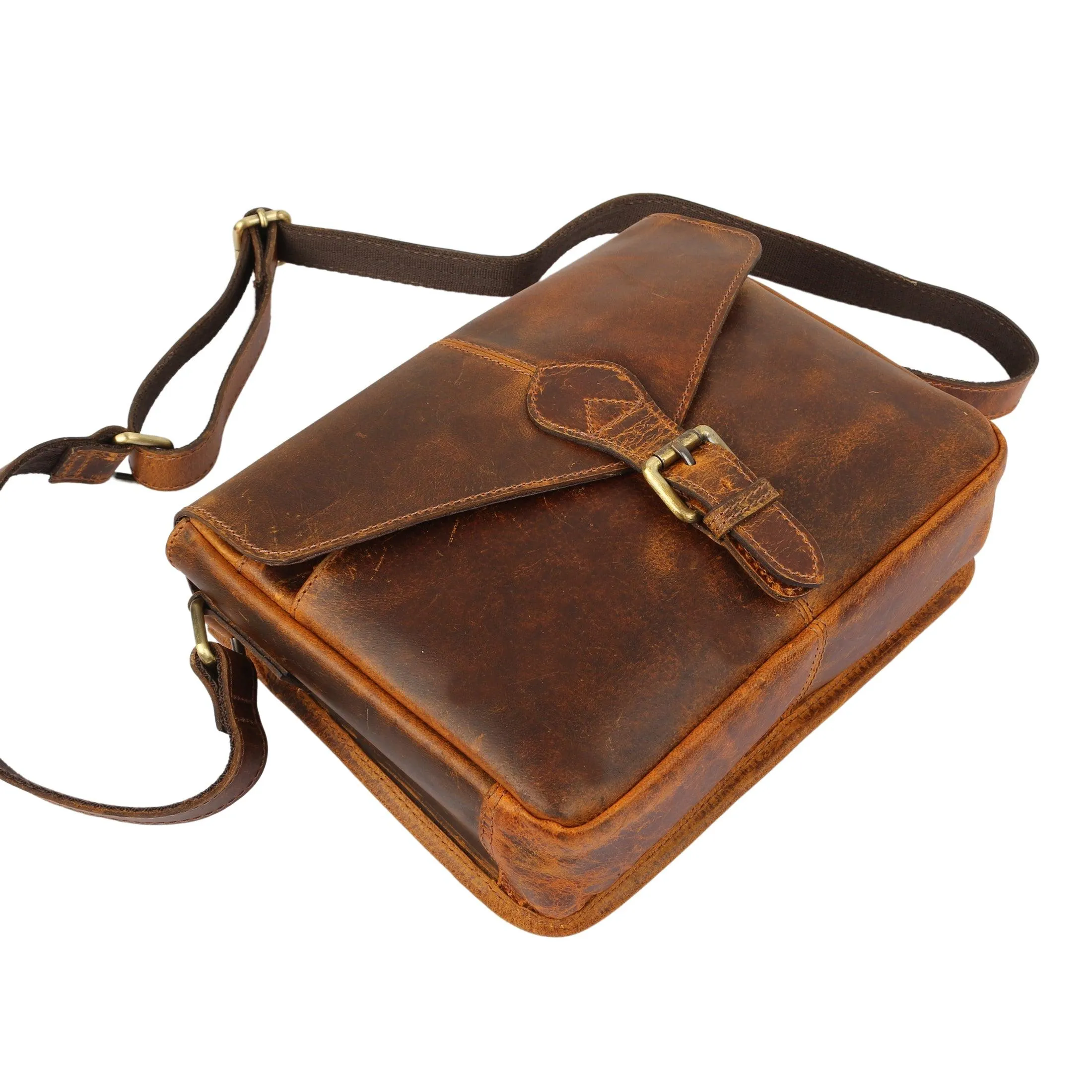 Vintage Genuine Leather Crossbody Bag for women 10 inch purse tote ladies bags satchel travel tote shoulder bag