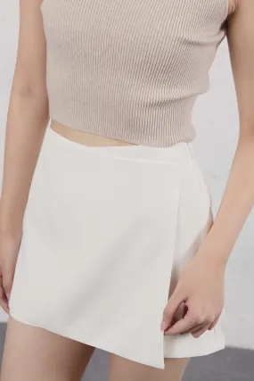 White Selena Skorts